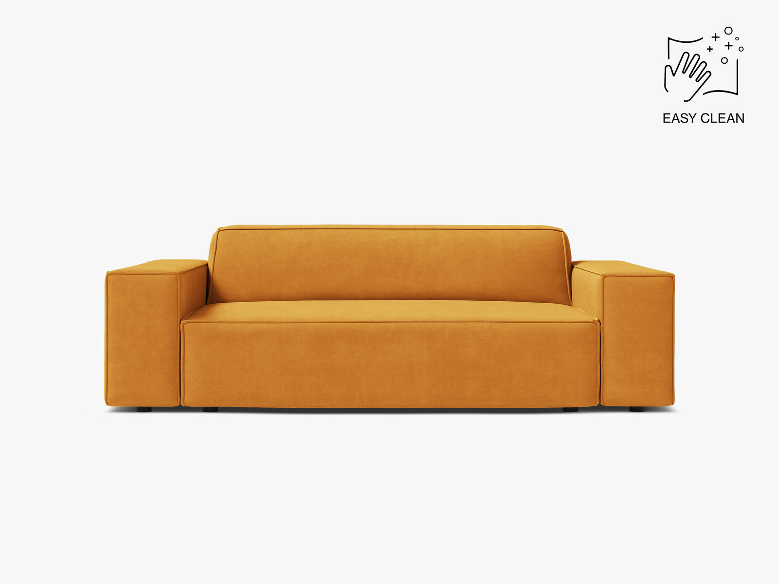 Micadoni Jodie Sofa 2-Sitzer Samt Venus Gelb