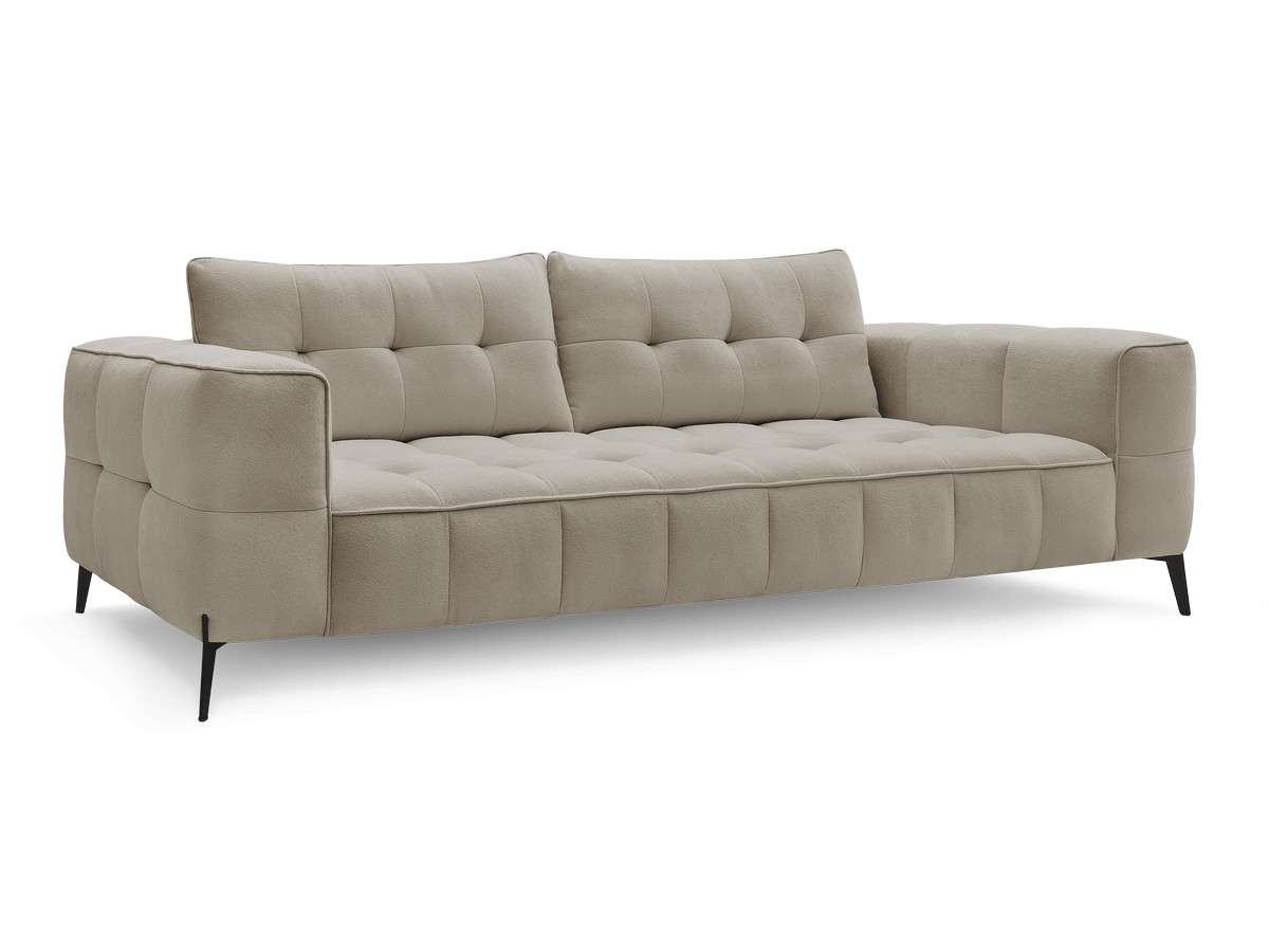 Bobochic Anis Sofa 3-Sitzer Strukturstoff Taupe