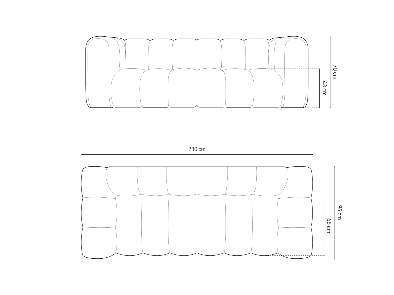 Micadoni Sofa Lupine 3-Sitzer Samt Salvador Flaschengrün