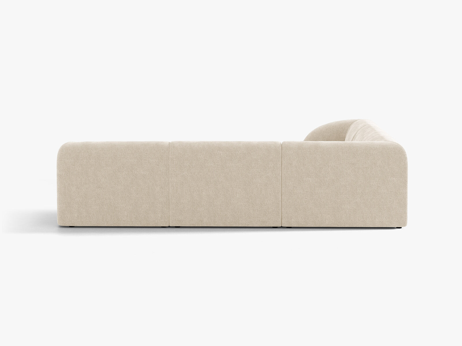 Micadoni 5-Sitzer Symmetrisches Ecksofa Miley Chenille Eden Elfenbein