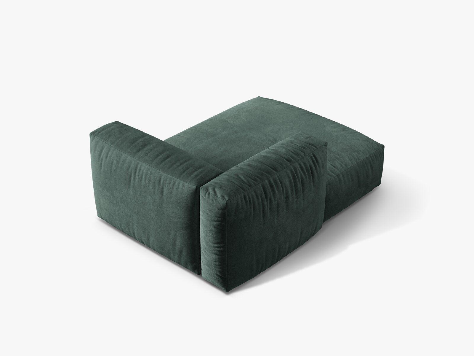 Micadoni Recamiere Martina 1-Sitzer Links Samt Vogue Petrol