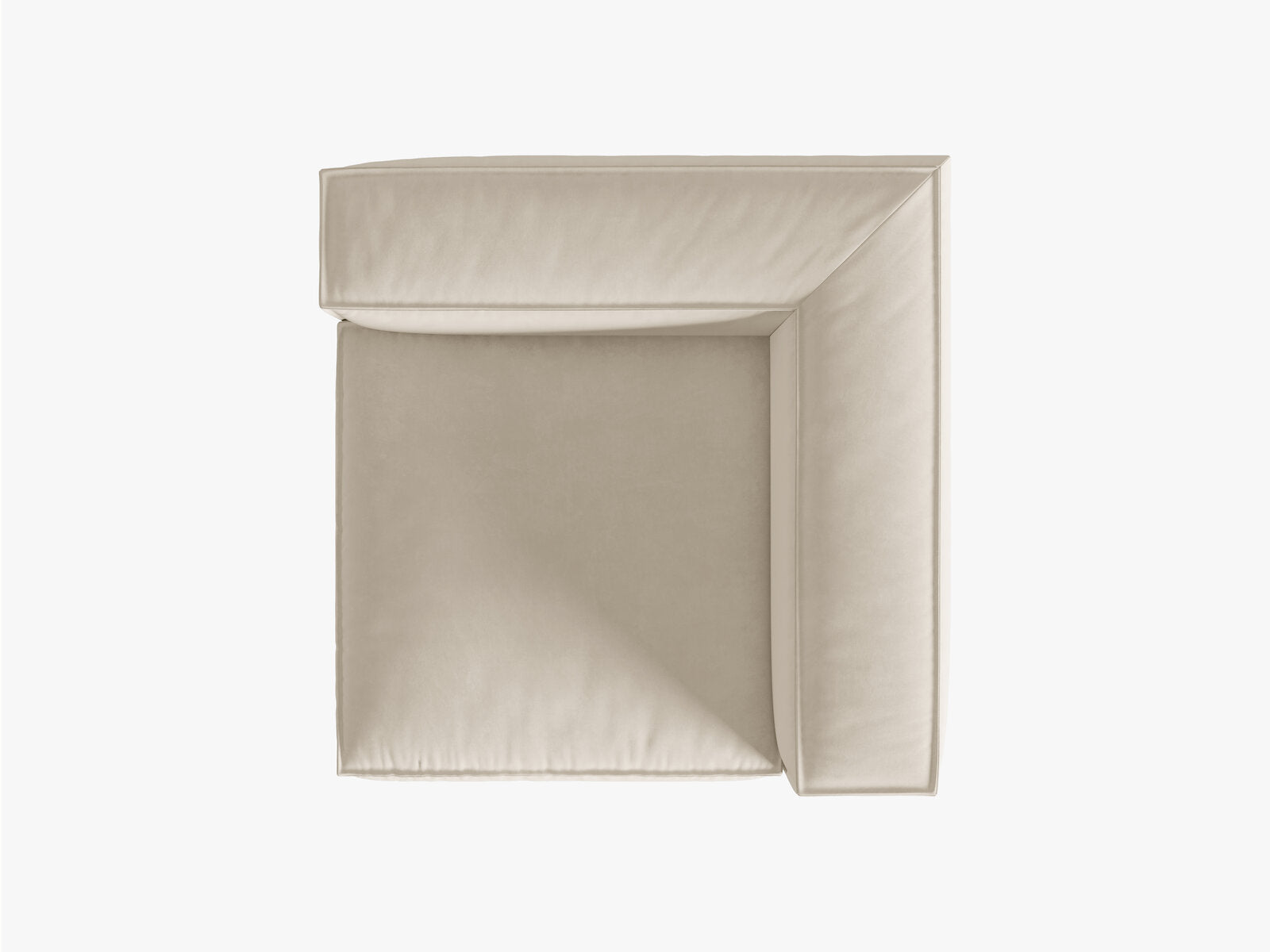 Micadoni Eckmodul Nuria 1-Sitzer Samt Beige