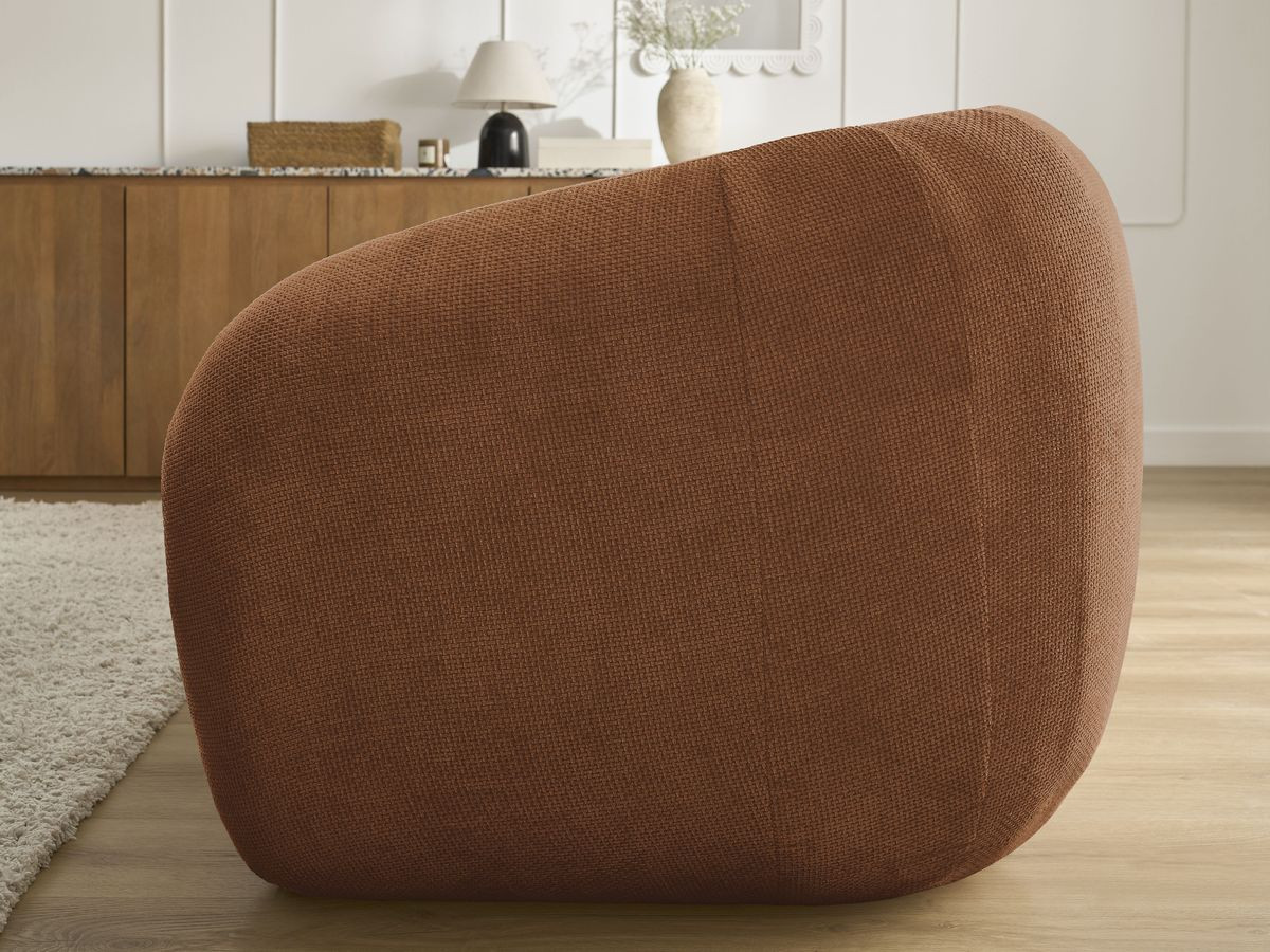 Bobochic Neyo Schlafsofa 3-Sitzer Stoff Orange