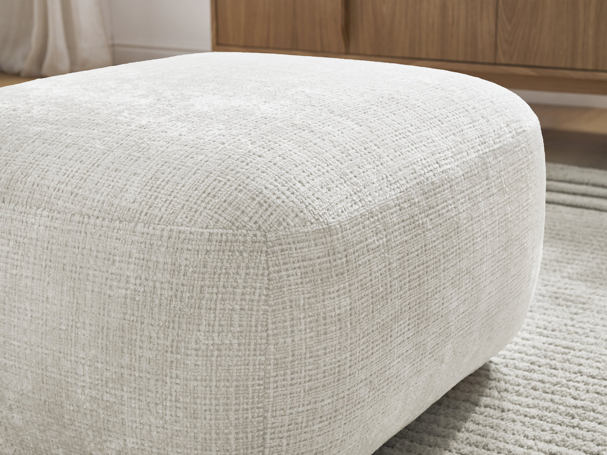 Bobochic Denise Pouf Strukturstoff Weiß