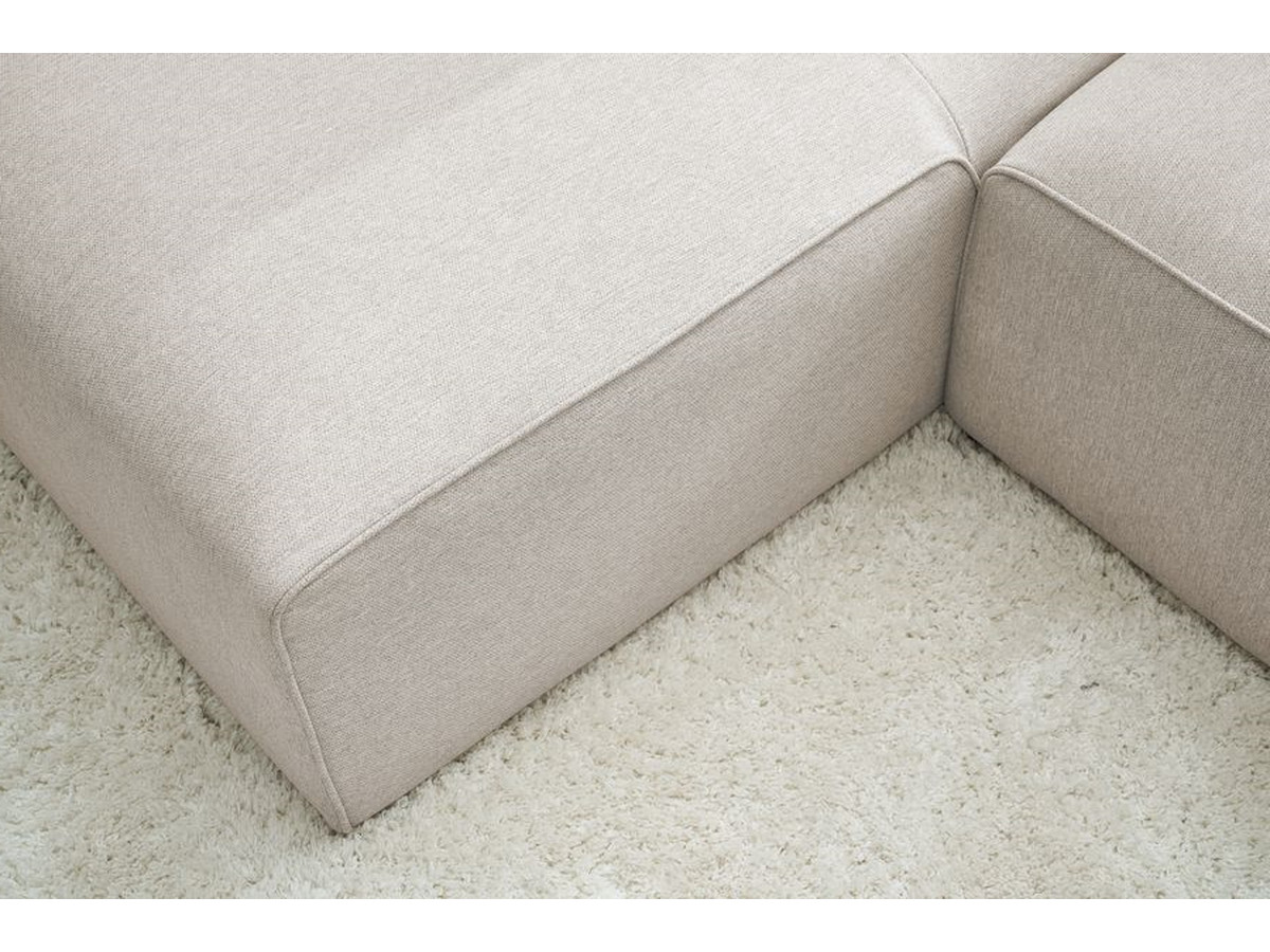 Bobochic Megeve Ecksofa Melange-Stoff Beige Ecke links