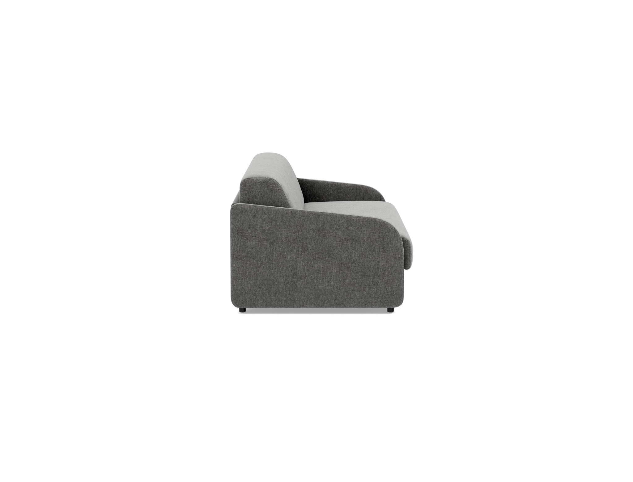 Schlafsofa Eivor mit Taschenfederkernmatratze 160 Strukturierter Stoff Twist 563-Charcoal
