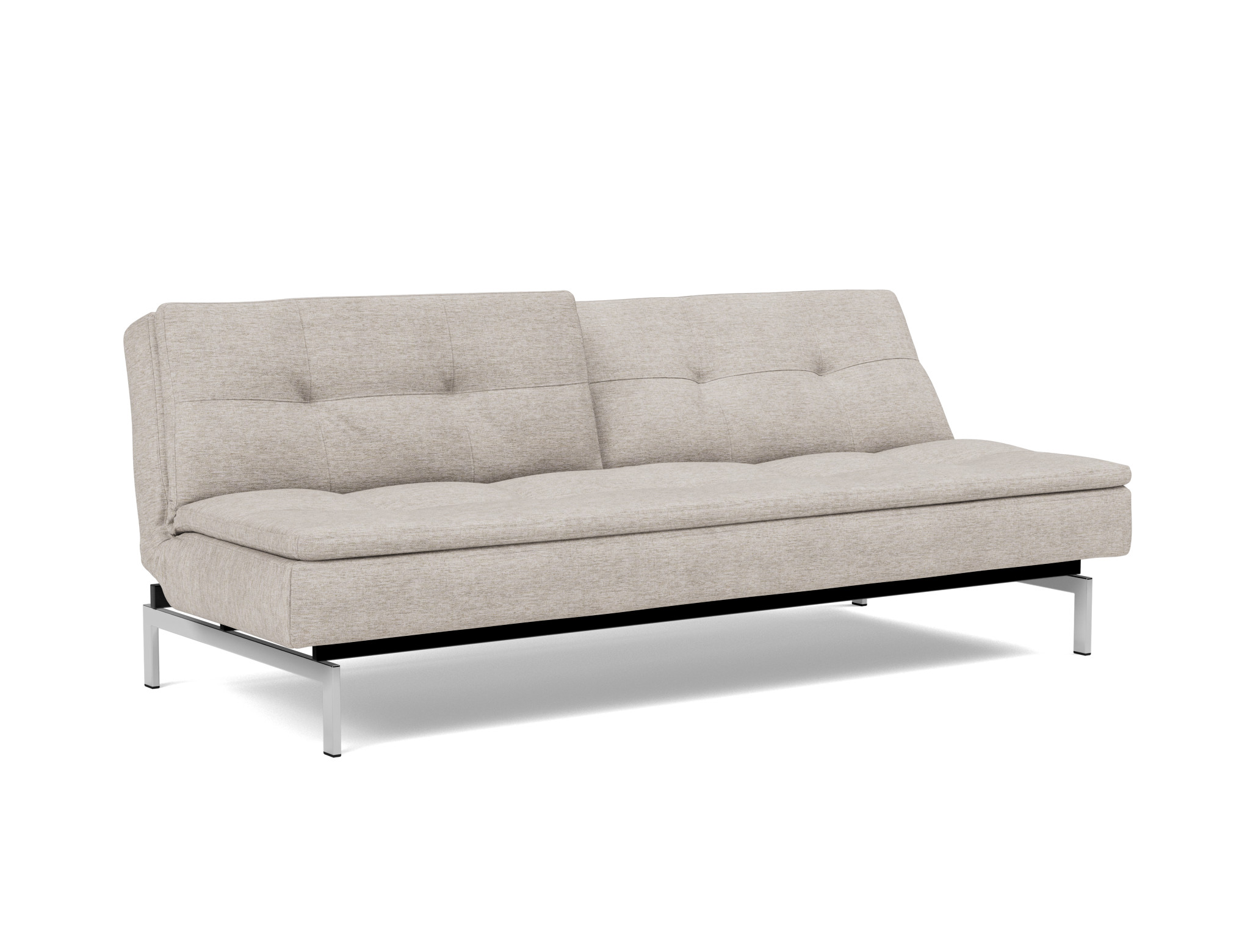 Schlafsofa Dublexo Chenille Yuveno 471-Sand Beine Chrom