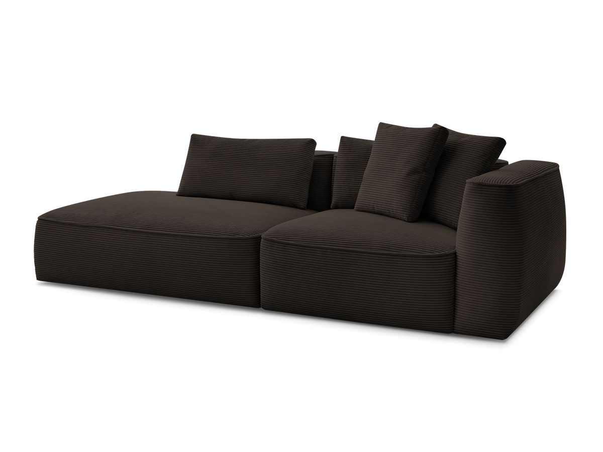 Bobochic Leopold Sofa 3-Sitzer Cordsamt Braun Armlehne rechts