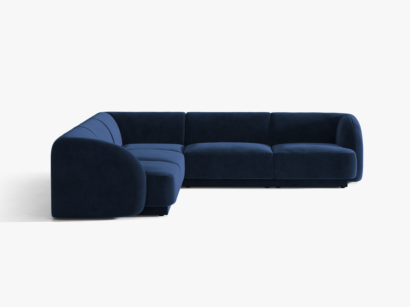 Micadoni 5-Sitzer Symmetrisches Ecksofa Miley Samt Bluvel Königsblau