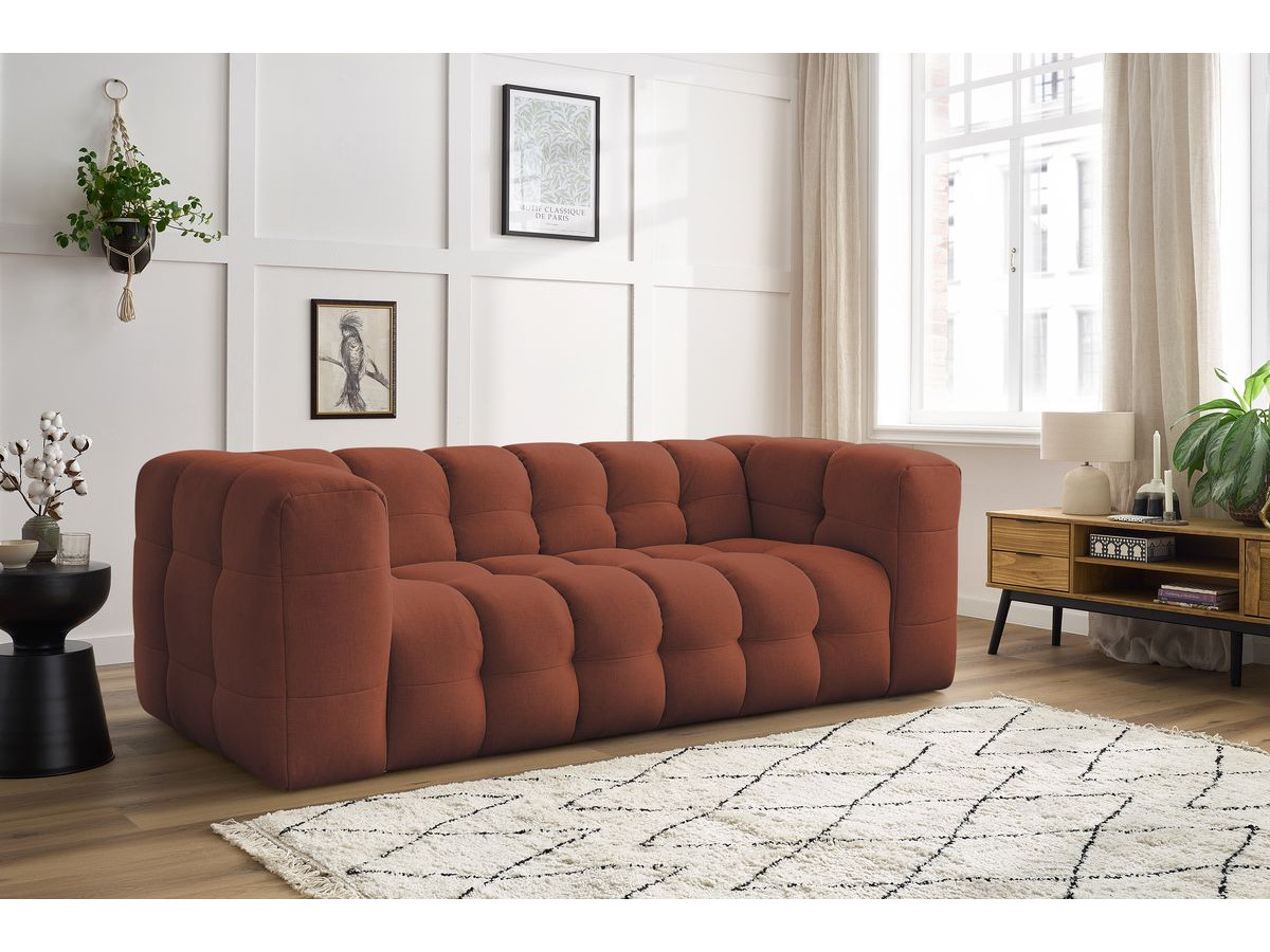 Bobochic Cloud Sofa 3-Sitzer Stoff Orange