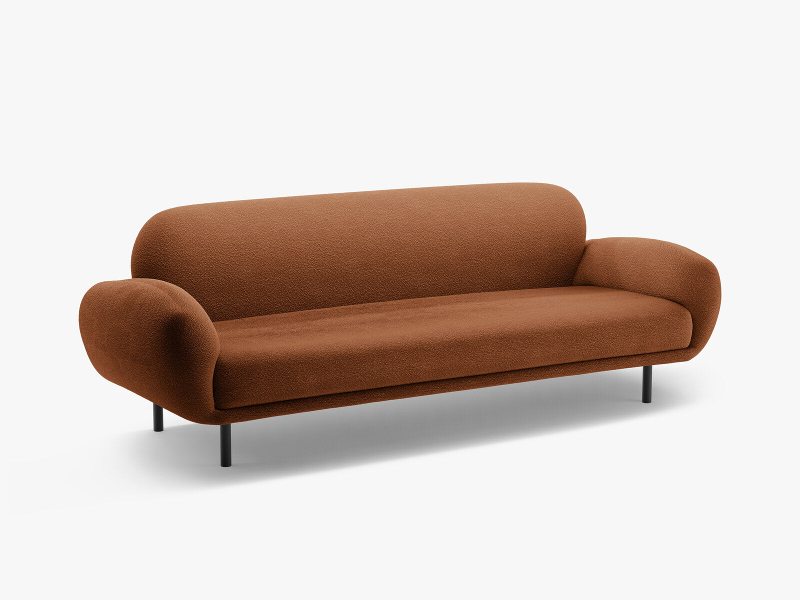 Micadoni Sofa Poppy 3-Sitzer Boucle Baloo Terrakotta