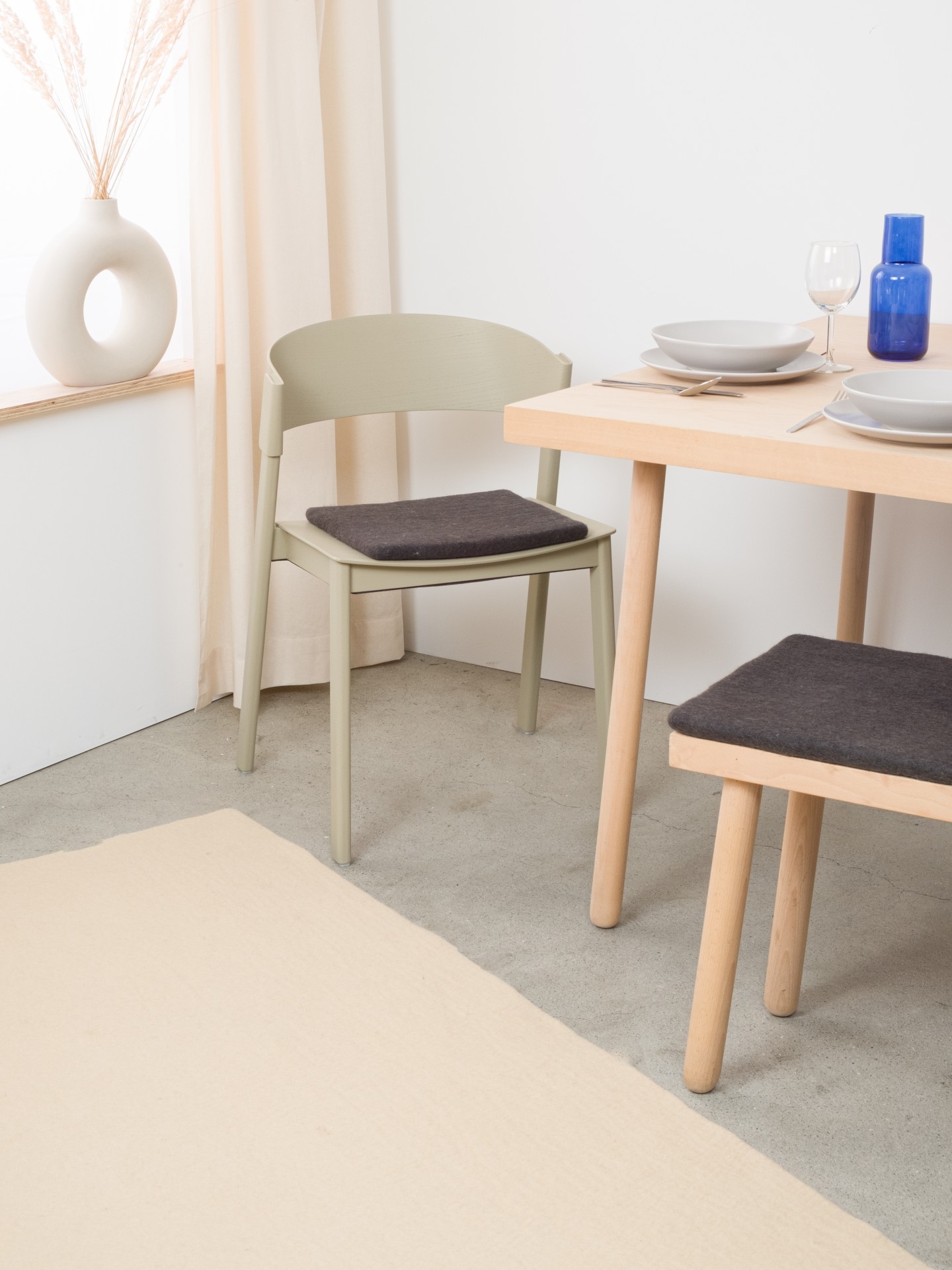myfelt Kuno - Flache Sitzauflage quadratisch