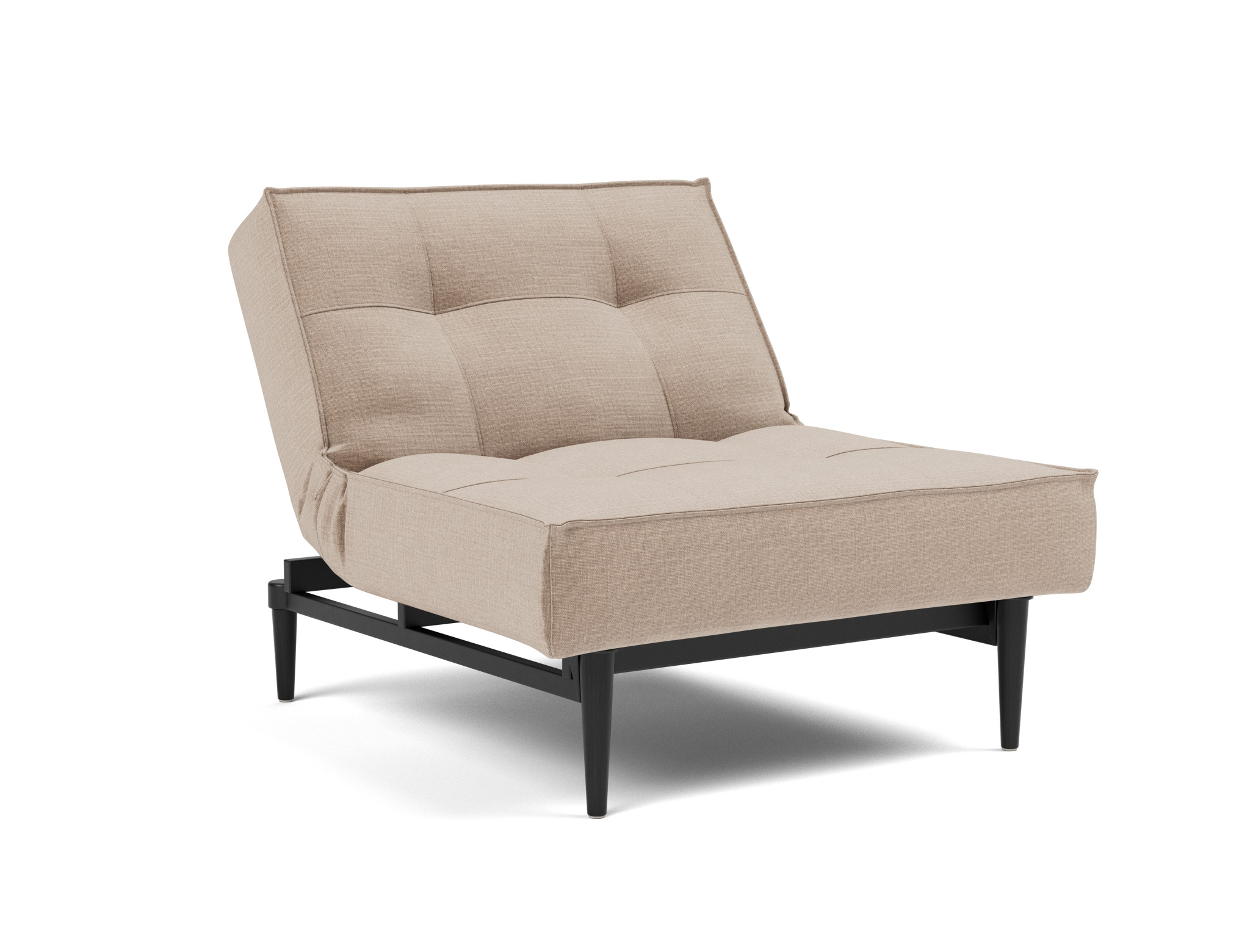 Sessel Splitback Chenille Esina 417-Mocha Beine Styletto Eiche schwarz