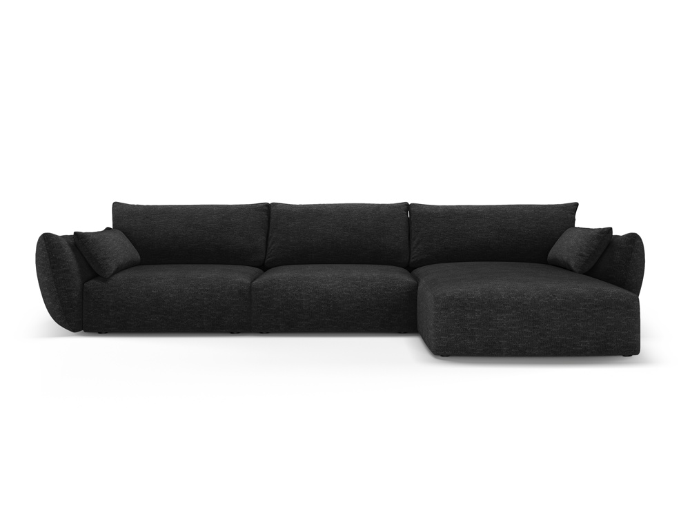 Cosmopolitan Design Ecksofa Matera 4-Sitzer Chenille Eden Anthrazit Rechts