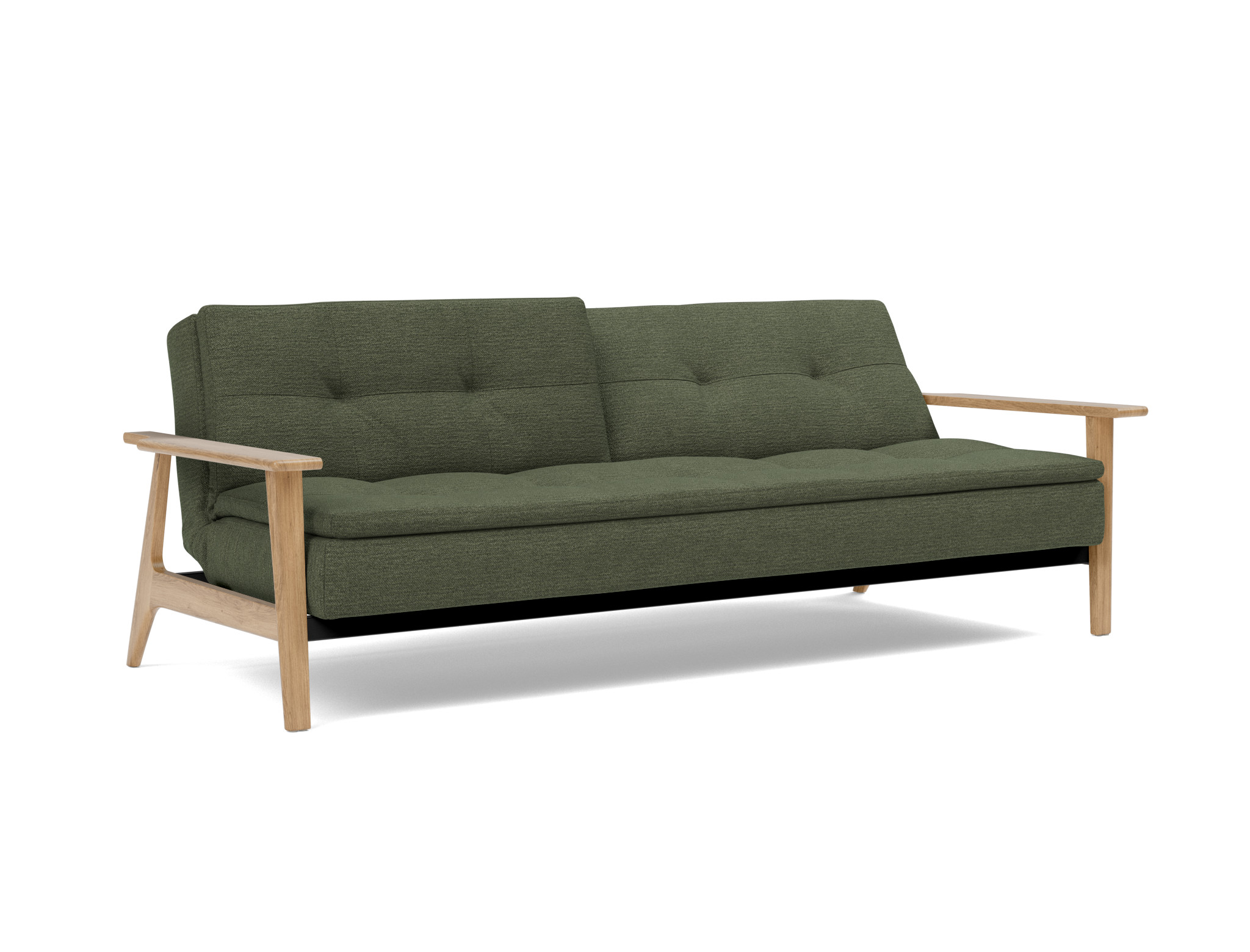 Schlafsofa Dublexo Frej Strukturierter Stoff Taura 353-Forest
