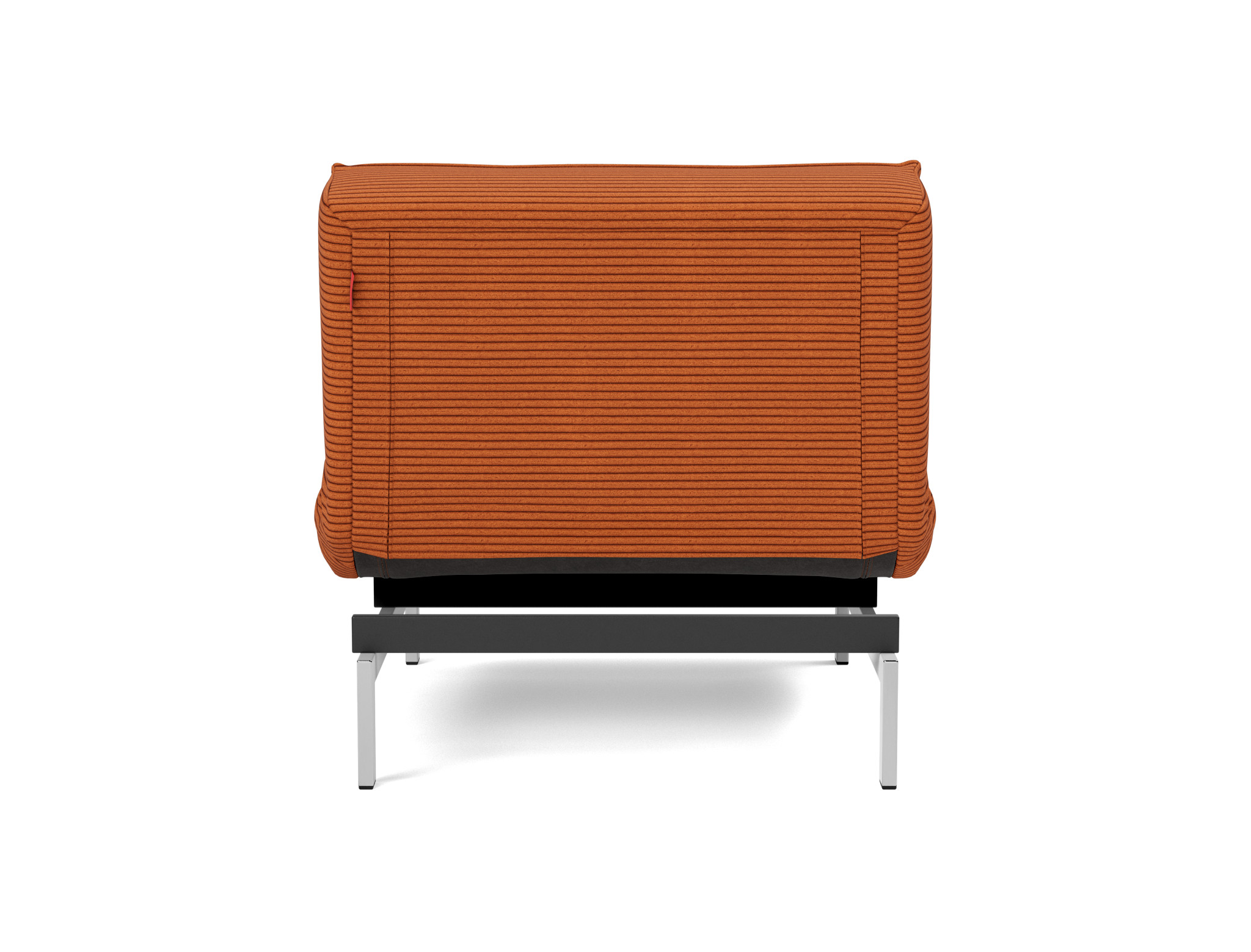 Sessel Splitback Kord Corduroy 595-Burnt-Orange Beine Chrom