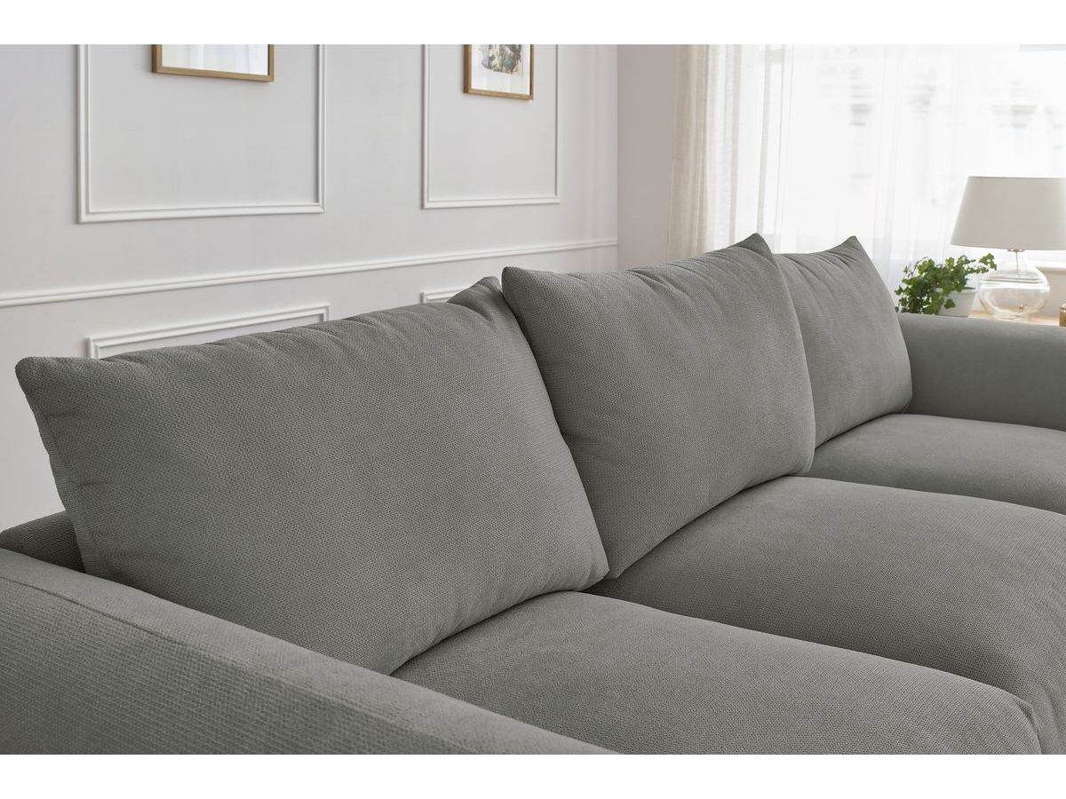 Bobochic Ernest Sofa 3-Sitzer 265 × 106 cm Stoff Dunkelgrau