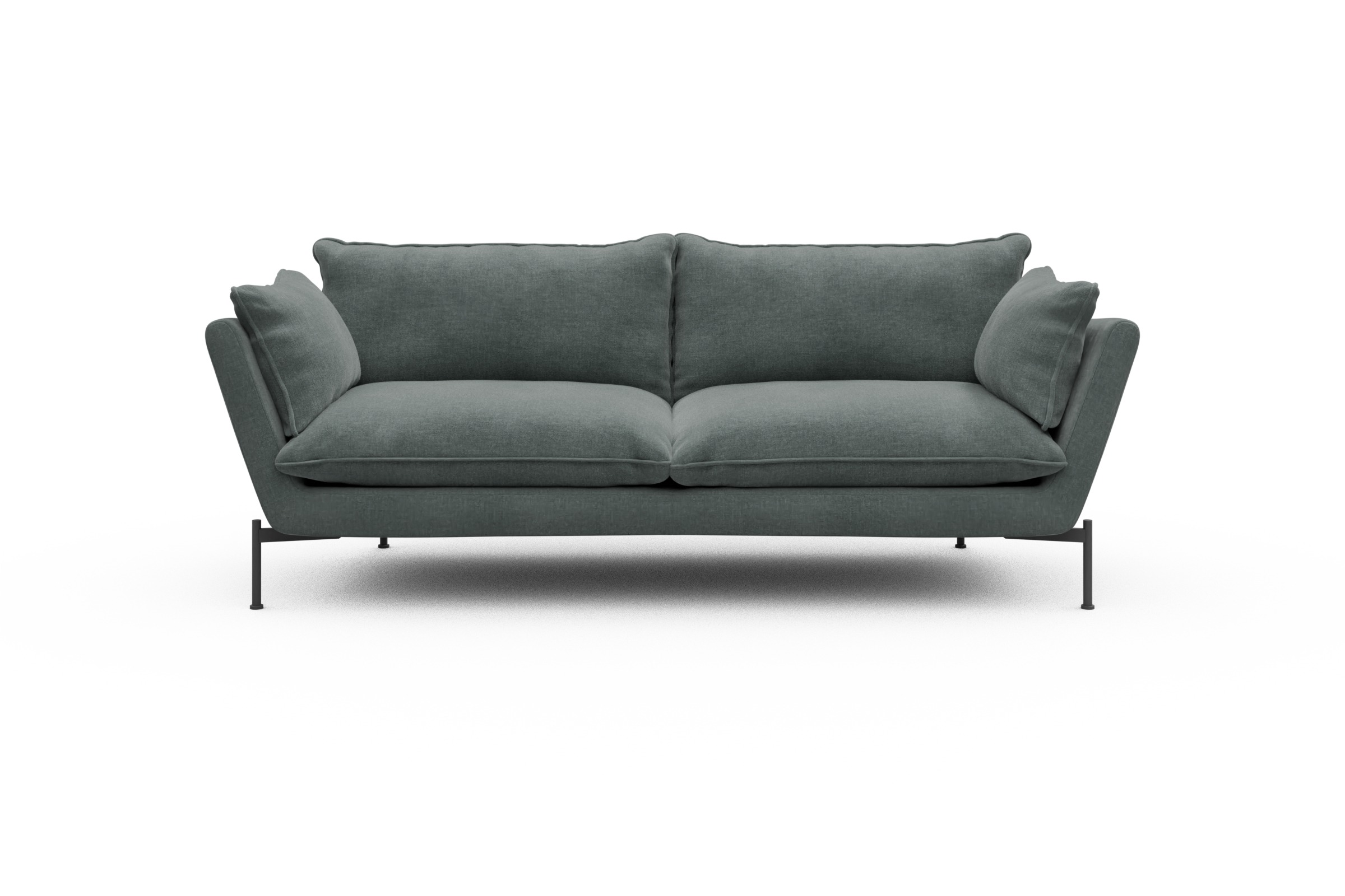 Skandi Home Sofa Anton PREMIUM 3-Sitzer Smooth-Silver-Grey moebelfaktor