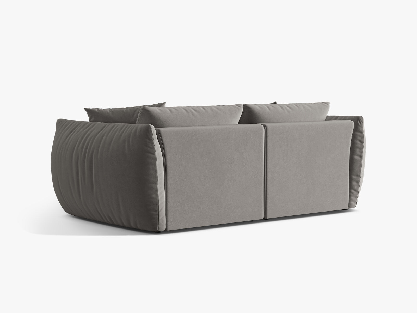 Micadoni Sofa Chris 3-Sitzer Samt Grau