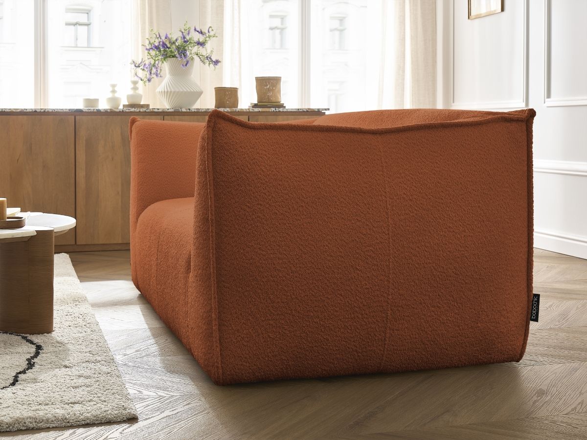 Bobochic Giorgia Sofa 2-Sitzer Bouclé-Stoff Orange