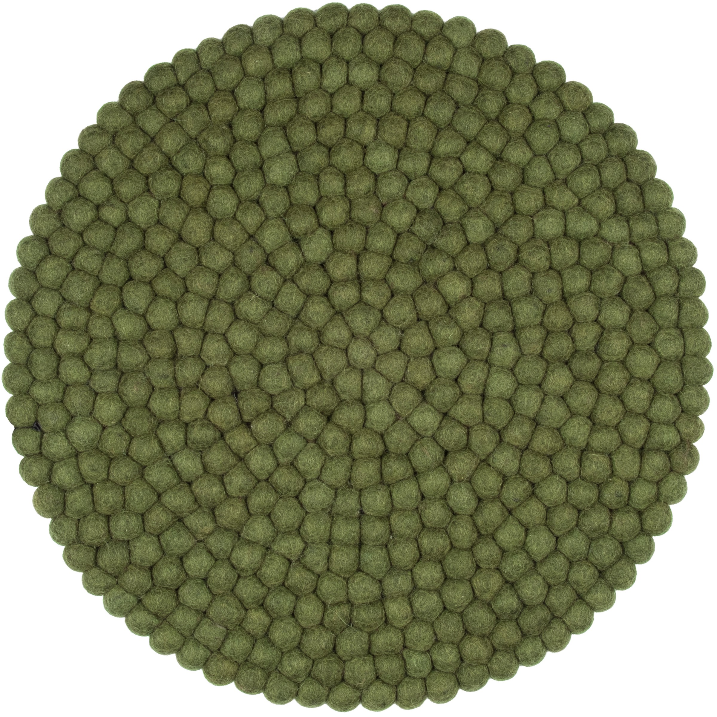 myfelt Jost Filzkugel-Sitzauflage Tannengrün Ø 36 cm