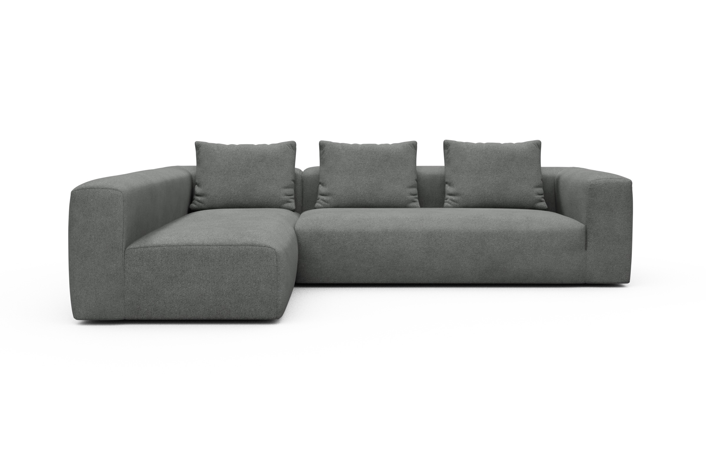 Skandi Home Ecksofa Fred 2x 2,5-Sitzer links offen Boucle-Ash-Grey moebelfaktor