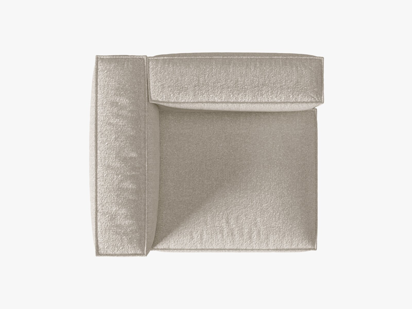 Micadoni Eckmodul Groß Nuria 1-Sitzer Links Boucle Beige