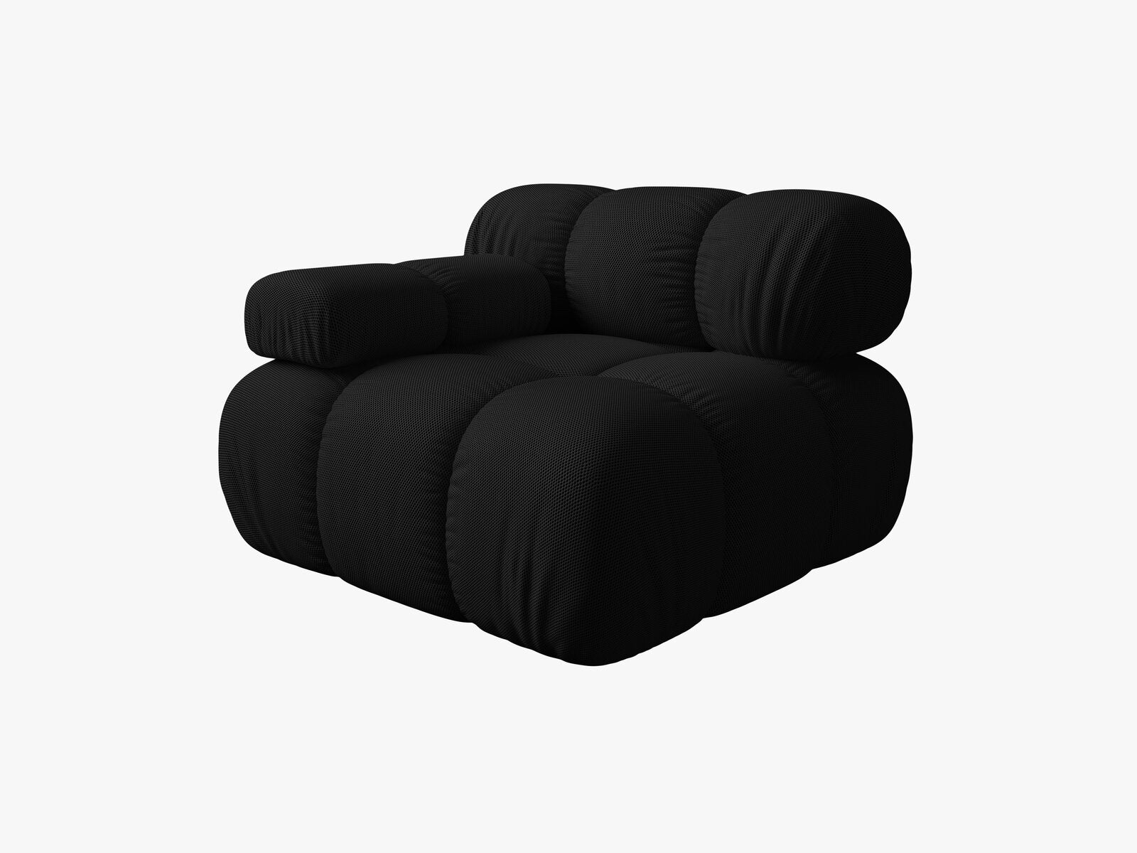 Micadoni Eckmodul Bellis Links 3D-Stoff Sonic Schwarz