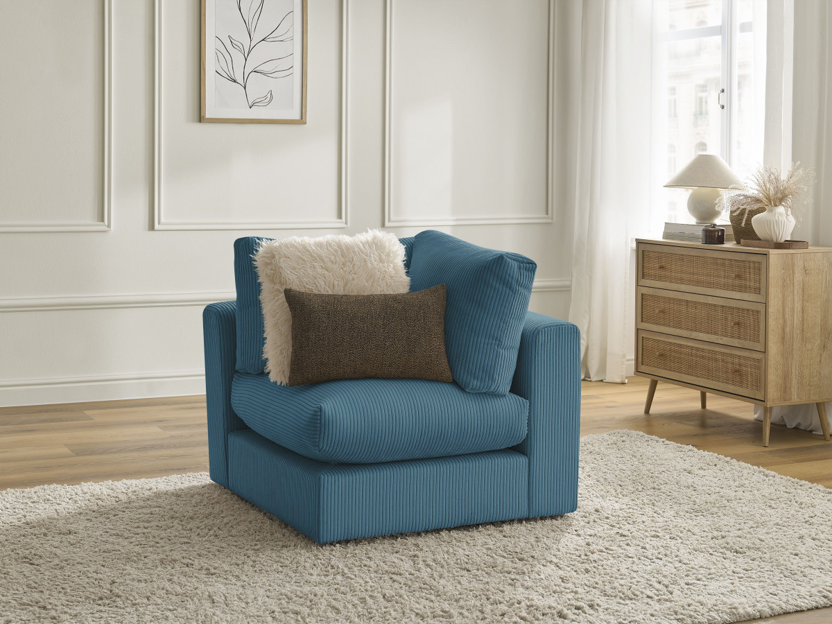 Bobochic Paris Eckmodul Cordsamt Hellblau