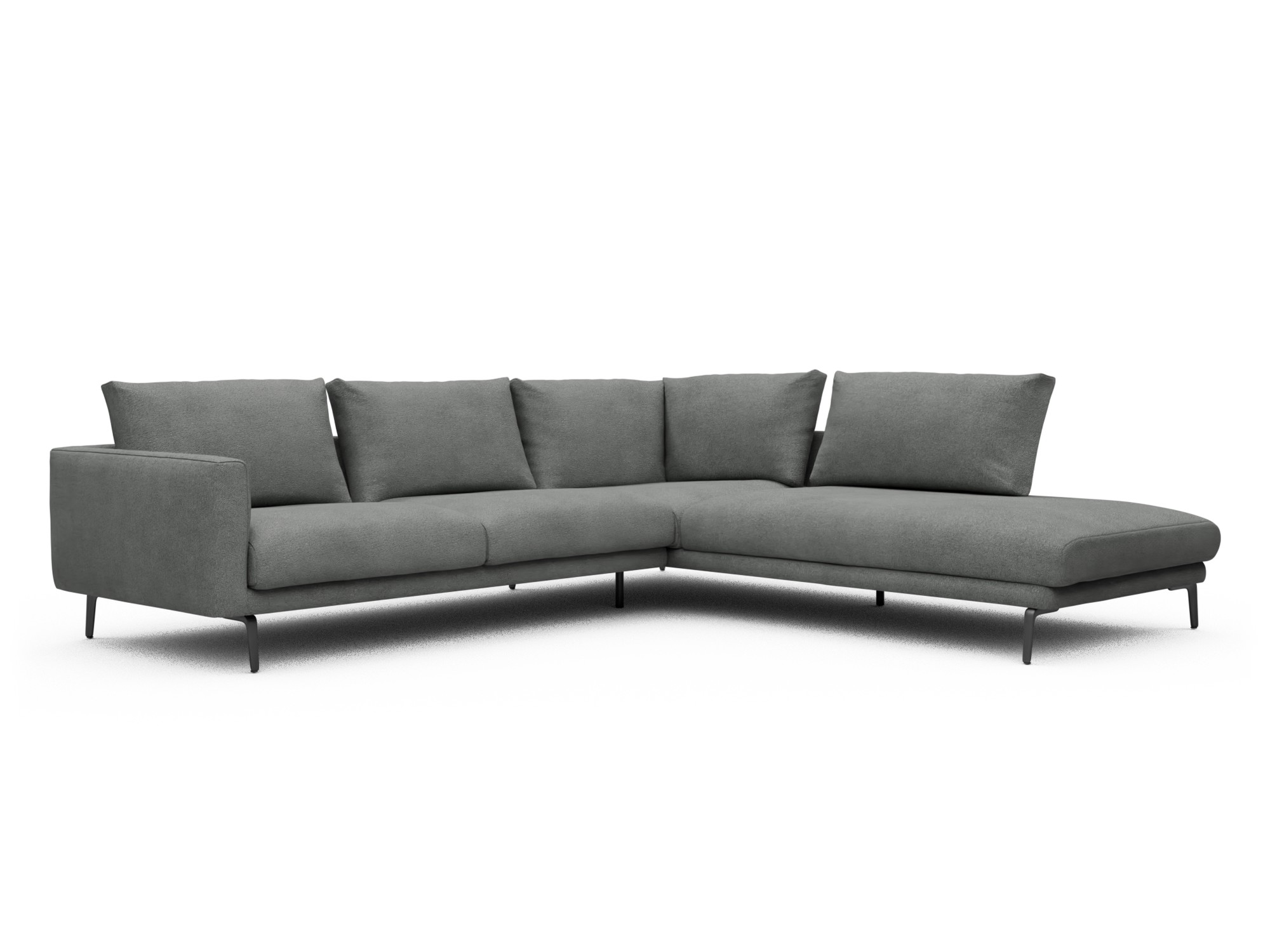 Skandi Home Ecksofa Karl Relax-Ecke rechts mit 2,5-Sitzer Boucle-Ash-Grey moebelfaktor