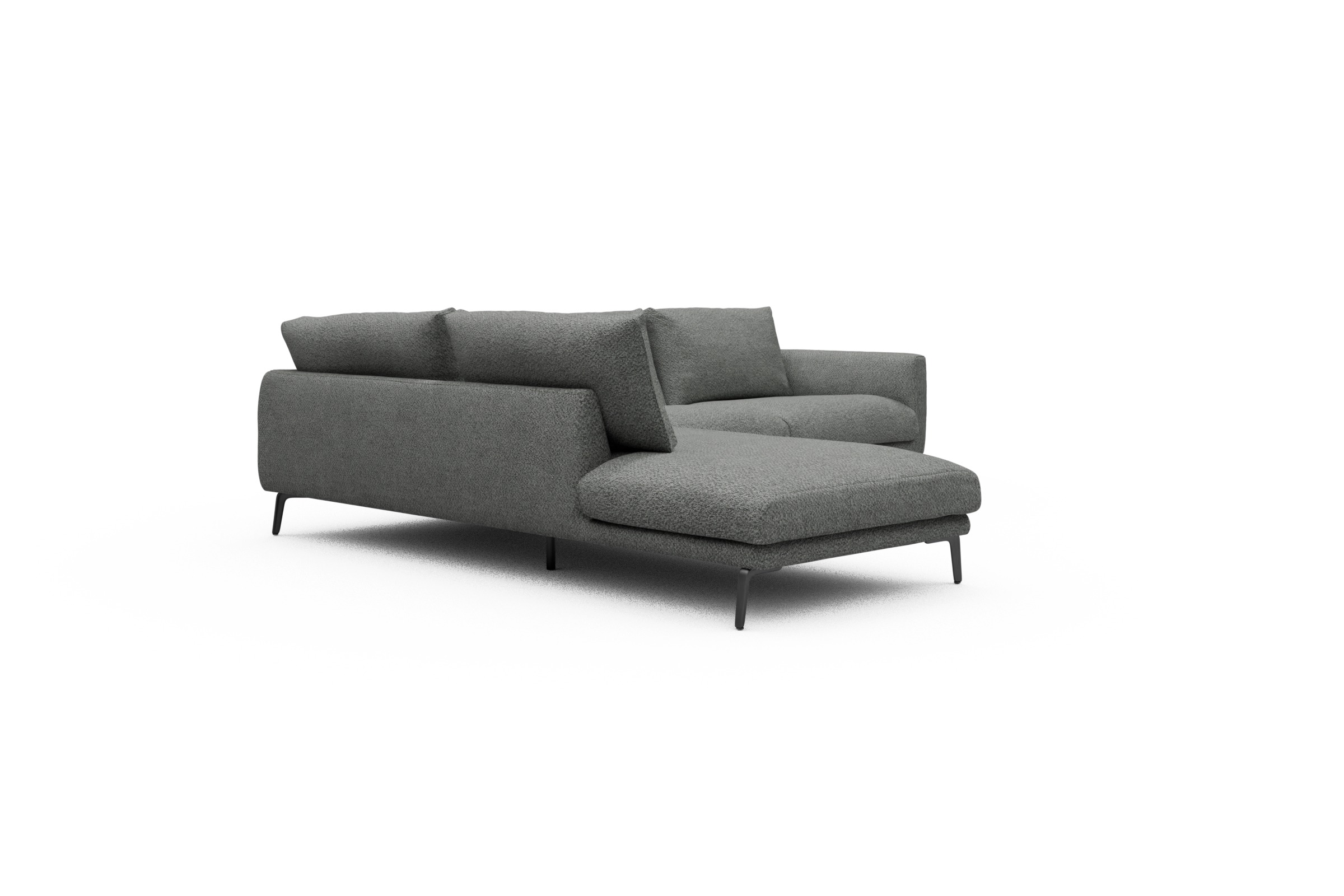 Ecksofa Karl Relax-Ecke links mit 2,5-Sitzer Vanora-Warm-Grey