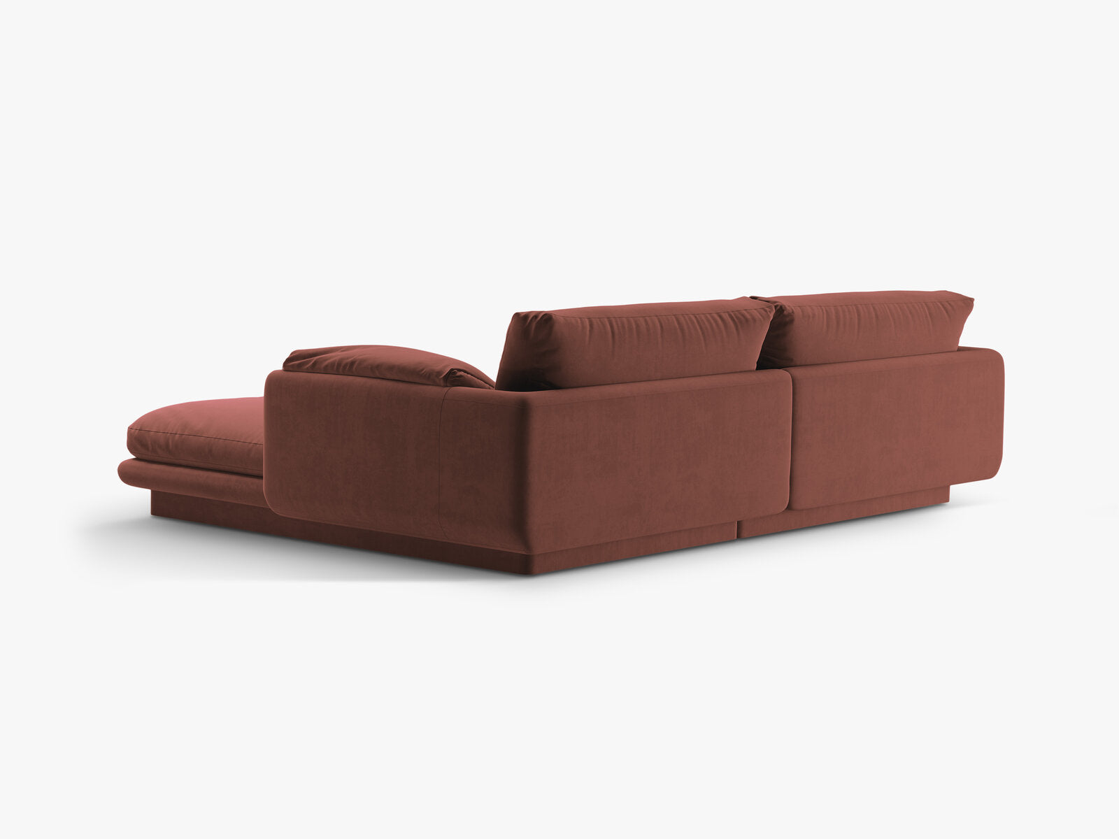 Micadoni Ecksofa Torino 3-Sitzer Links Samt Cuoio