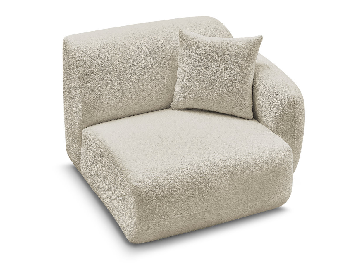 Bobochic Anda Sofamodul 1-Sitzer 104 × 103 cm Chenille Beige Ecke rechts