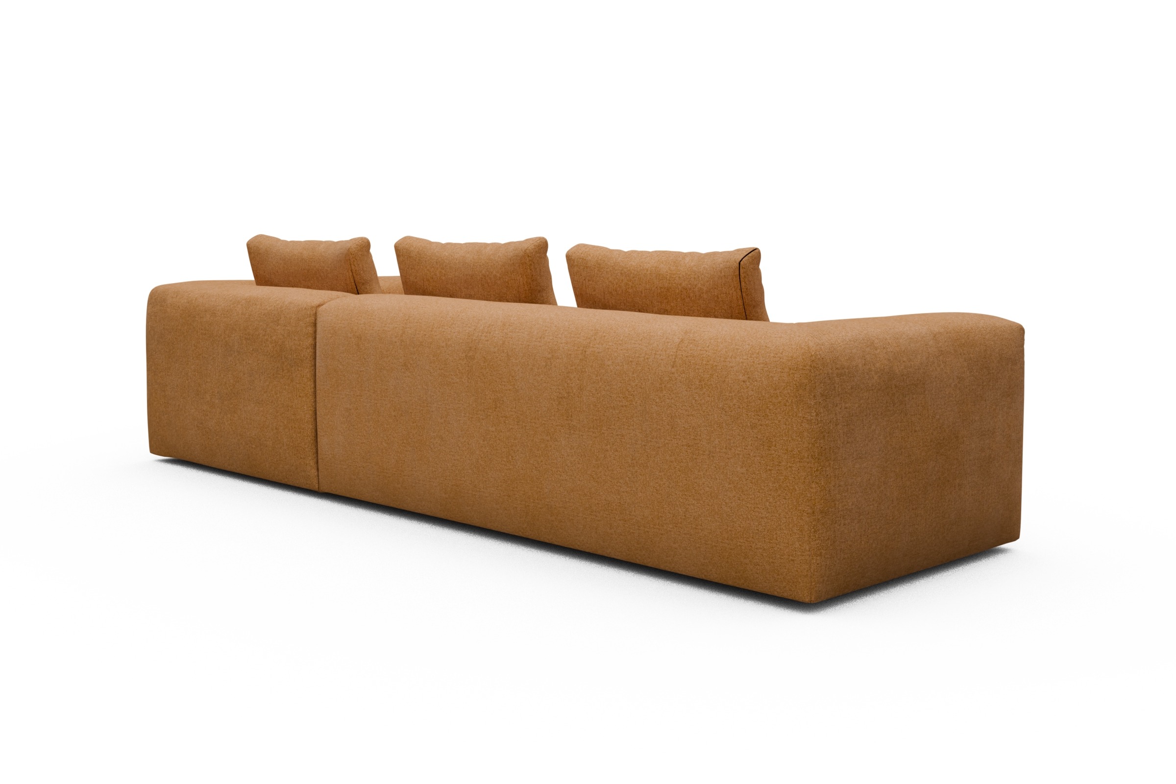 Ecksofa Fred Relax-Ecke rechts mit 2,5-Sitzer Casone-Warm-Yellow
