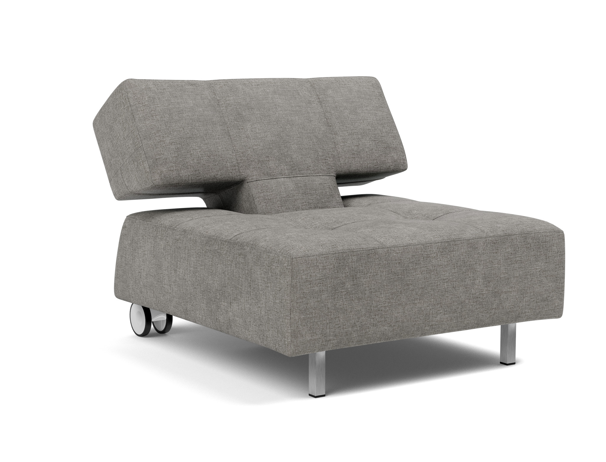 Sessel Long Horn D.E.L. Flachgewebe Avella 282-Warm-Grey
