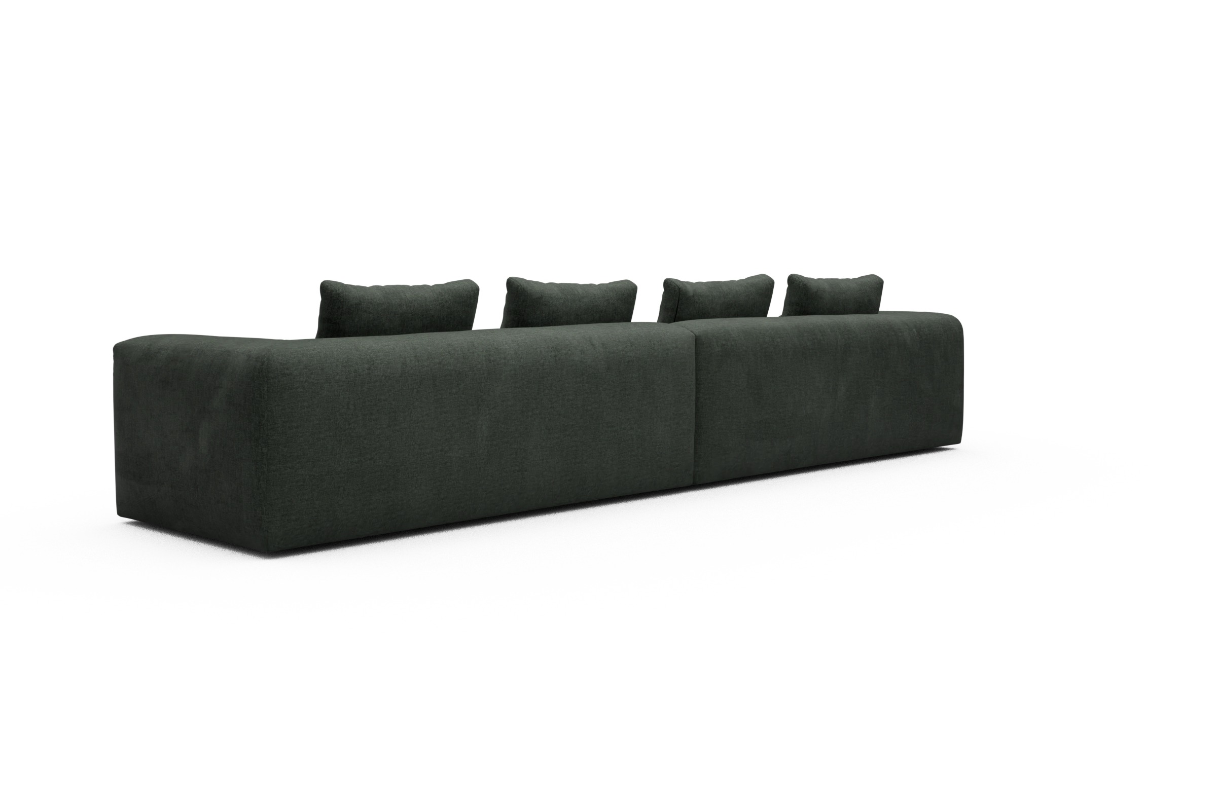 Sofa Modulares XXL Sofa Fred 5-Sitzer Aivi-Pine-Green