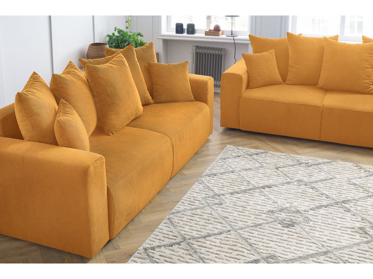 Bobochic Envy Sofa 5-Sitzer Cordsamt Gelb