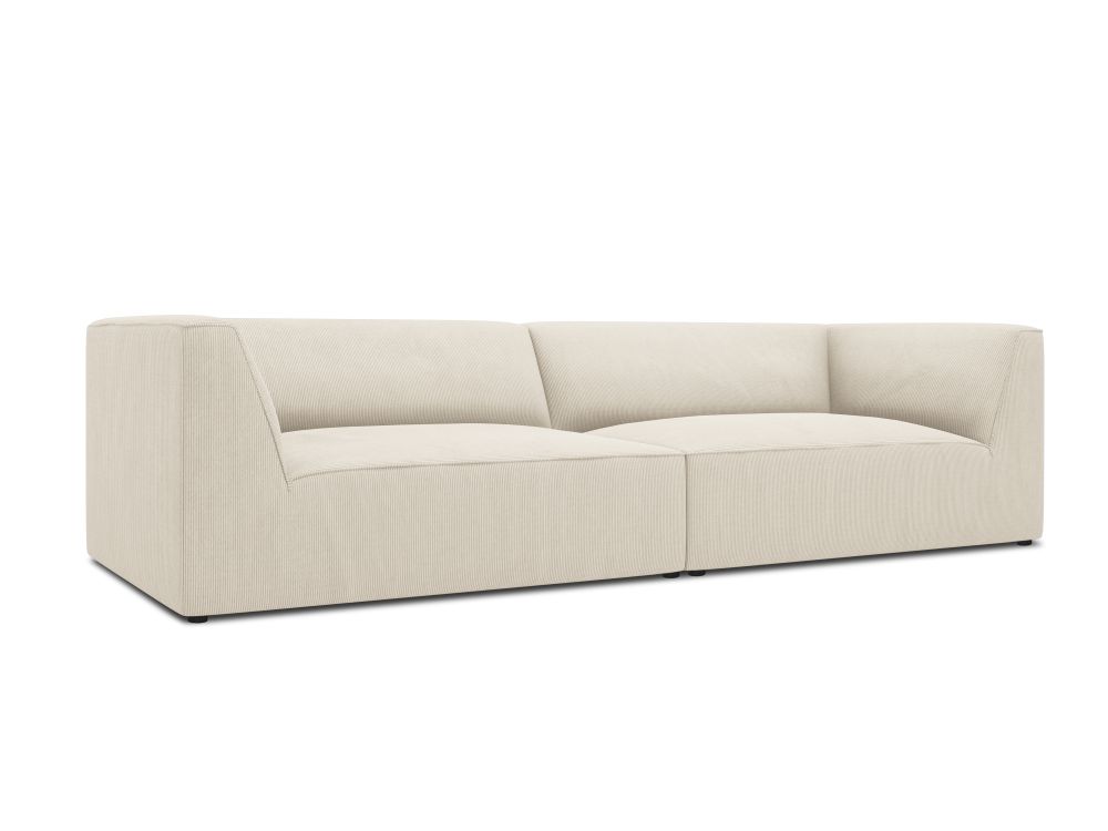 Cosmopolitan Design Sofa Siena 4-Sitzer Kord Scala Helles Beige