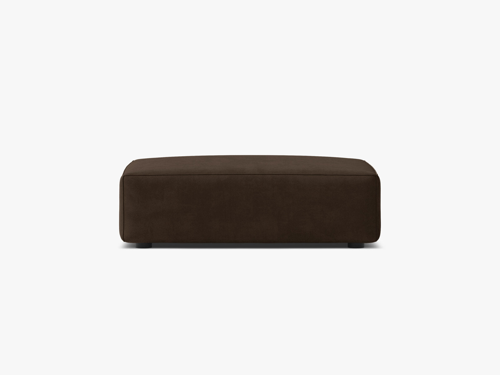 Micadoni Hocker Jodie 1-Sitzer Samt Bluvel Dunkelbraun