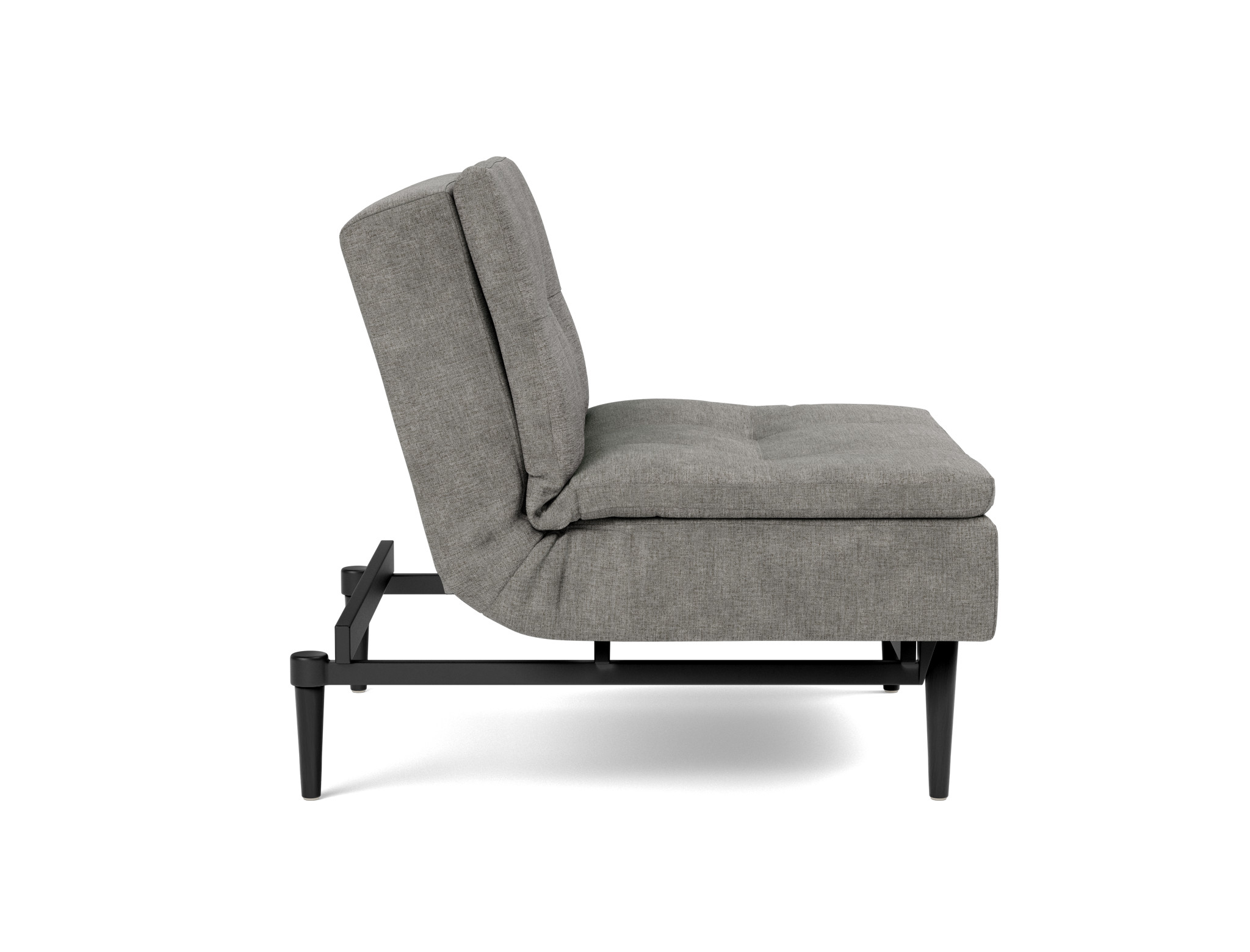 Sessel Dublexo Flachgewebe Avella 282-Warm-Grey Beine Styletto Eiche schwarz