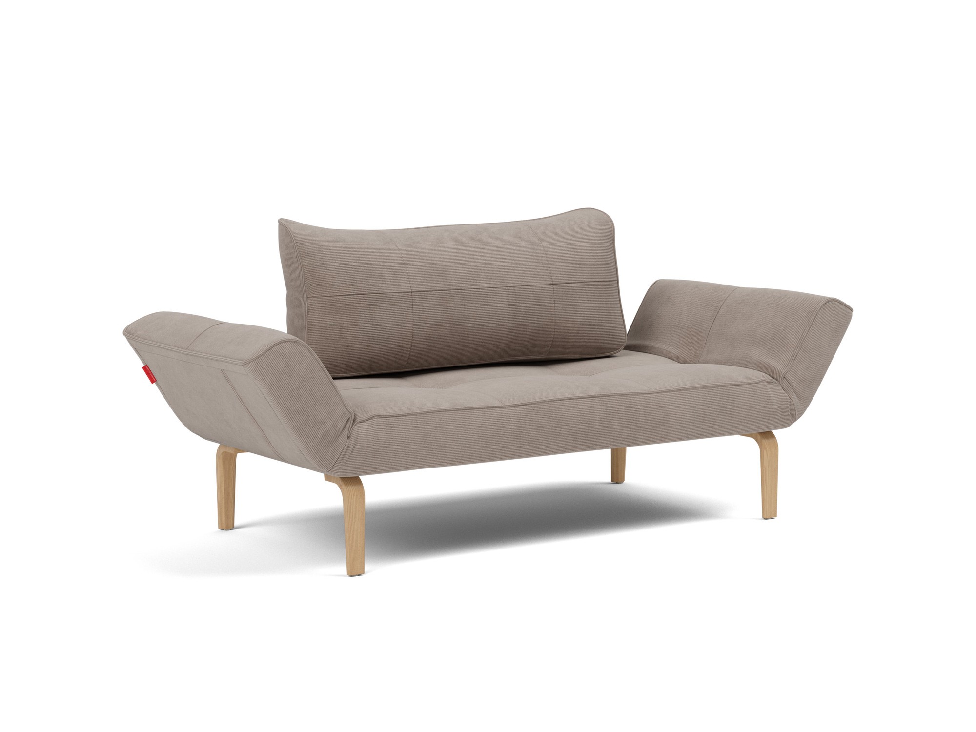 Tagesbett Zeal Kord Cordufine 318-Beige Beine Bow Eiche