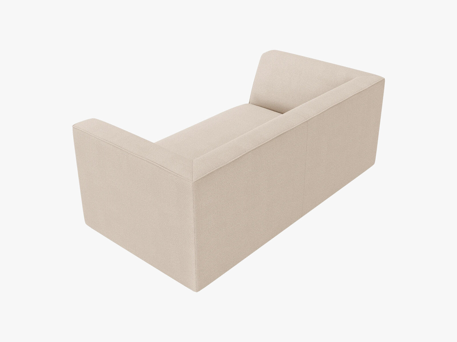 Micadoni Sofa Ruby 2-Sitzer Strukturierter Stoff Ottawa Beige