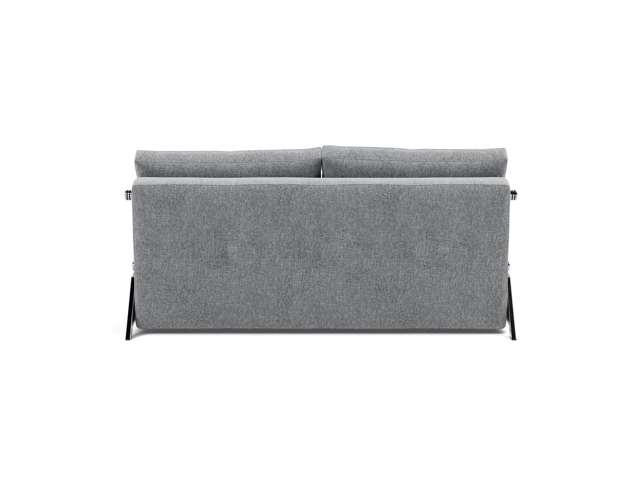 Schlafsofa Cubed 160 Strukturierter Stoff Twist 565-Granite Beine Chrom
