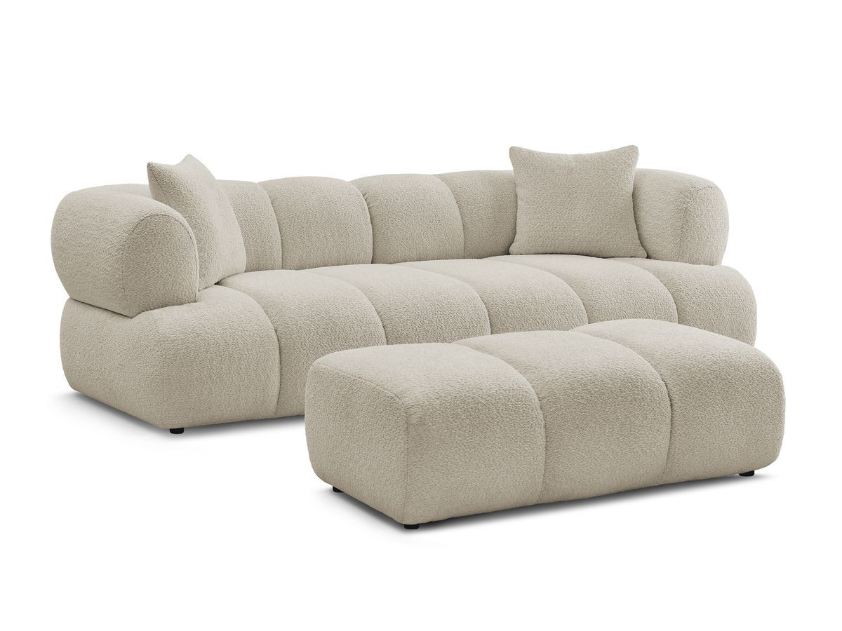Bobochic Pamira Sofa 3-Sitzer mit Pouf