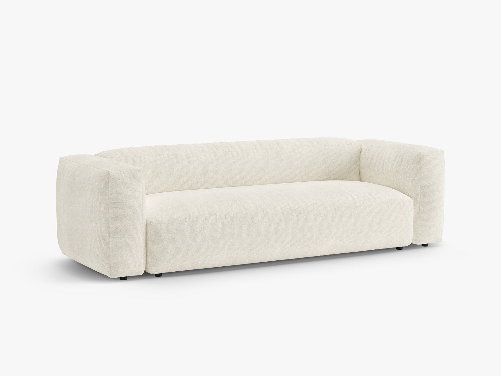 Micadoni Martina Schlafsofa 3-Sitzer Boucle Monet Elfenbein