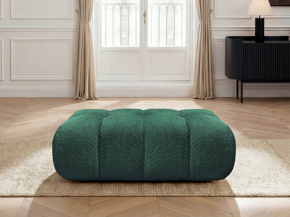 Bobochic Jaya Pouf Chenille Dunkelgrün