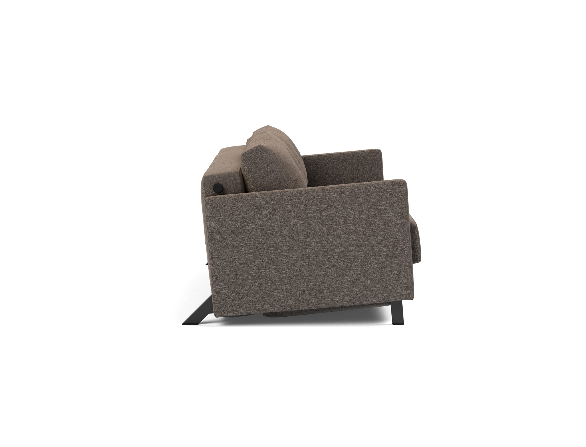 Schlafsofa Cubed mit Armlehnen 160 Boucle Skandi 530-Taupe