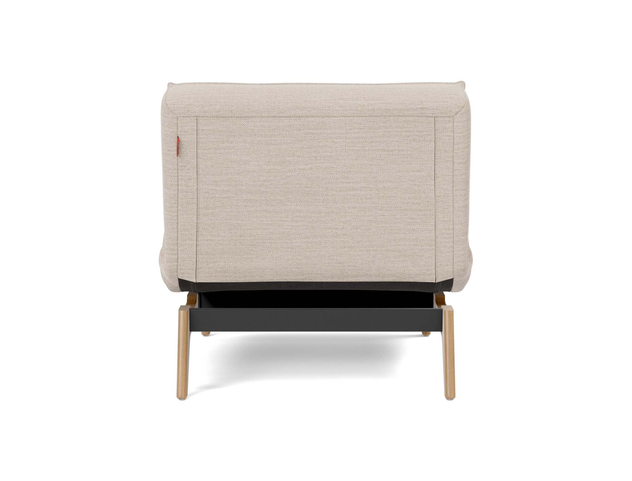 Sessel Splitback Webstoff Blida 612-Sand-Grey Beine Eiche