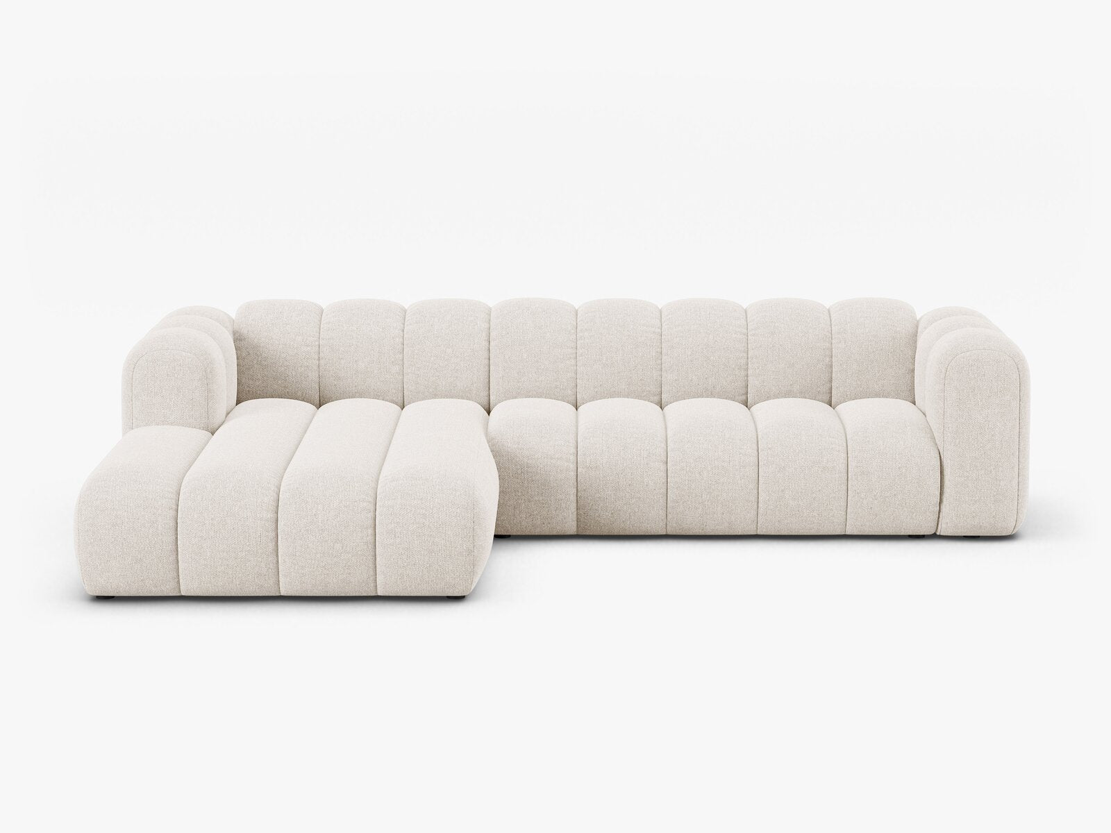 Micadoni Modulares Ecksofa Lupine 4-Sitzer Links Chenille Eden Helles Beige