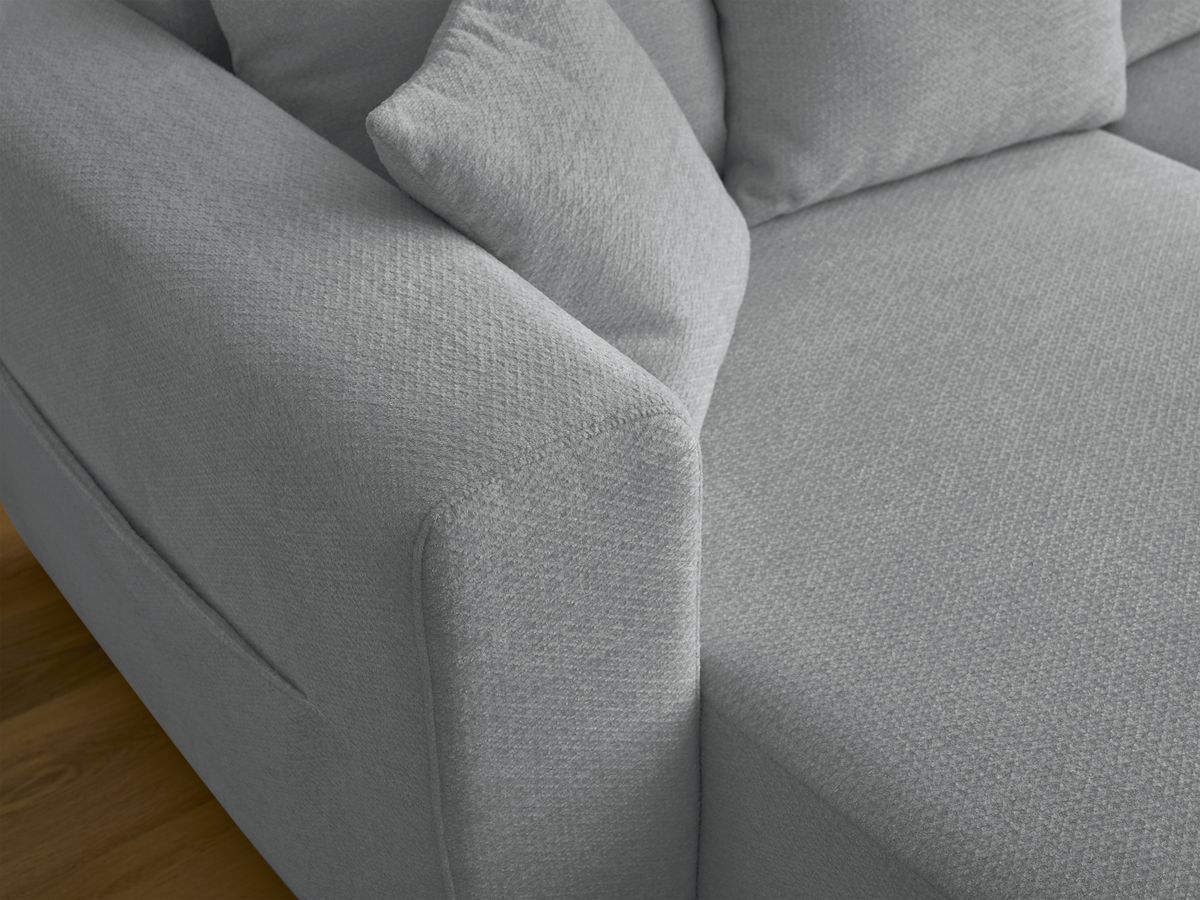 Bobochic Sidonie Wohnlandschaft Melange-Stoff Dunkelgrau